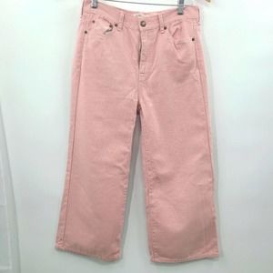 BCBG wide leg jeans, pink, size 26‎